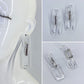 Acrylic Post Back Square Link Chains With Clear And Gold Or Clear And Silver Earrings