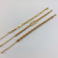 3pcs Gold Finish Chain Bracelet