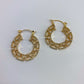 Round Greek Key Symbol Earrings
