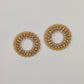 Post Back Round Rhinestone Earring