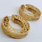 Elegant Greek Symbol 3D Hoop Earrings