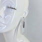 Acrylic Post Back Square Link Chains With Clear And Gold Or Clear And Silver Earrings
