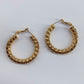 Small Twisted Gold Hoop Earrings