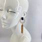 Circle Greek Key Symbol Earrings With Chain Tassel