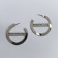 Flat Hoop Earrings with Rhinestones Earrings
