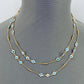 Double Layerd Dainty chain Protective Eye Necklace