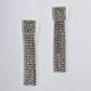 Post Back Rhinestone Tassel Earrings