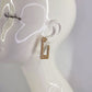 Square Hoop Rhinestones Earrings