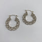 Round Greek Key Symbol Earrings