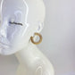Stud Earring With Cut Circle Design Gold Or Silver Finish