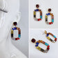 Multicolor Rhinestones Drop Dangle Earrings