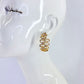 Link Hoop Earrings adorned with a beautiful stone or pearl