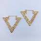 Triangle Shape Hoop Greek Symbol Earrings