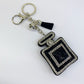 Rhinestone Perfume Bottle Keychain with charms