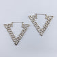 Triangle Shape Hoop Greek Symbol Earrings