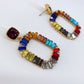 Multicolor Rhinestones Drop Dangle Earrings