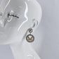 Gold or Silver Finish Drop Dangle Round Butterfly Earrings