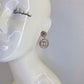 Rhinestone Round Earrings Double O